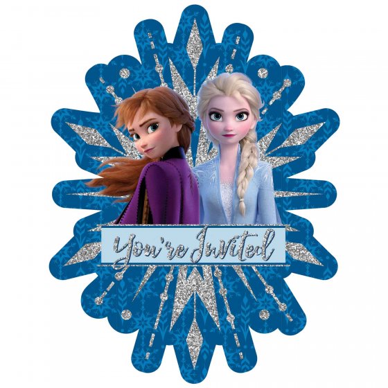 Frozen 2 Deluxe Glitter Invitations - Click Image to Close